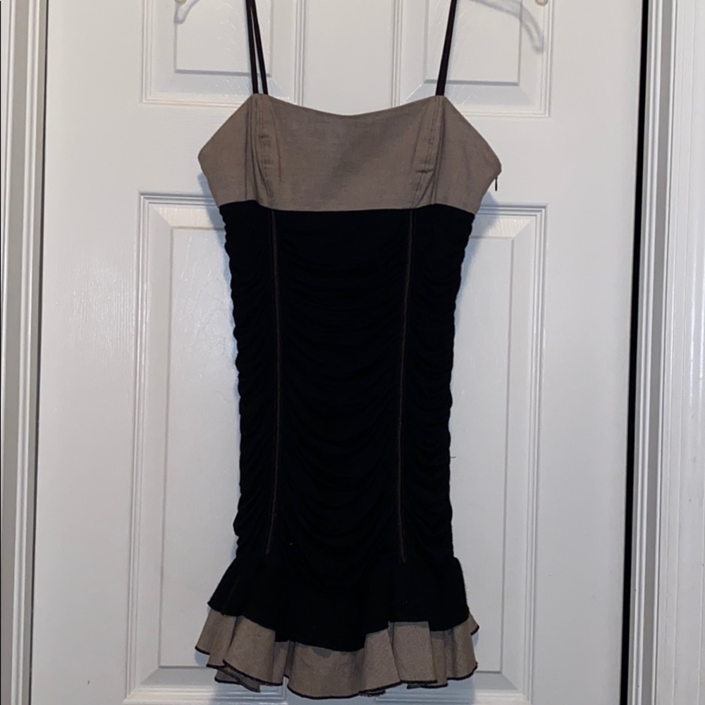 Mustard Seed dress black and beige.